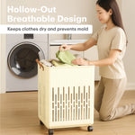 Load image into Gallery viewer, Laundry Magic Mover Foldable Laundry Basket With Wheels & Handles Extra Large