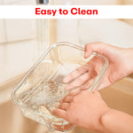 Load image into Gallery viewer, Borosilicate Glass Food Containers Set Of 3 410 ml, 700 ml & 1050 ml