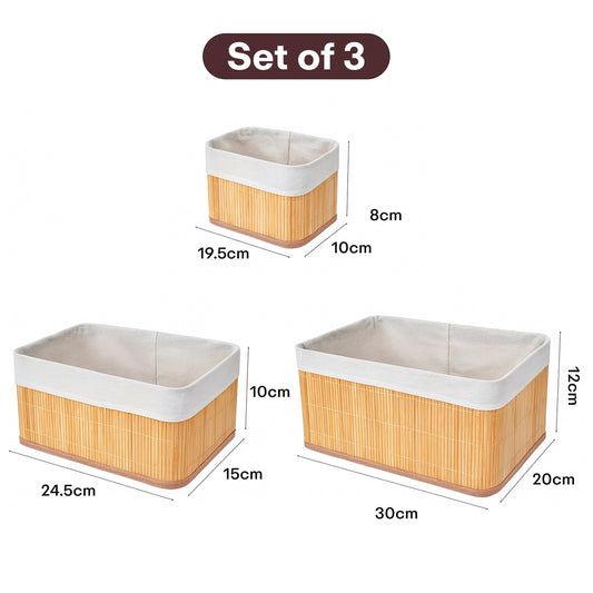 Bamboo Basket set of 3