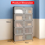 Load image into Gallery viewer, Wardrobe Organizer 8 Shelves Transparent