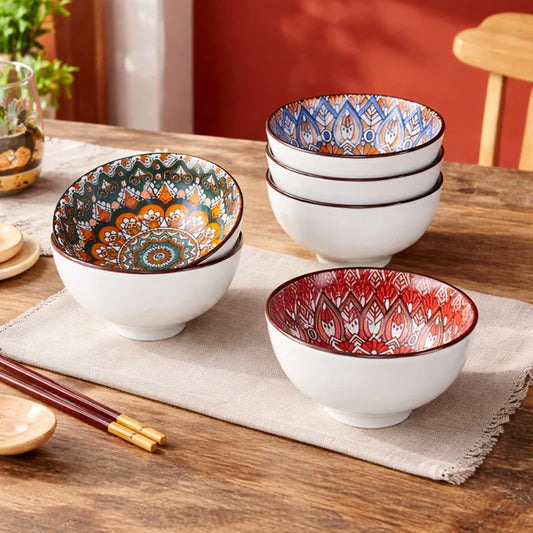 Mandala Ceramic Bowl Set