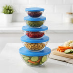 Load image into Gallery viewer, Stackable Glass Bowl Set of 5