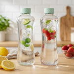 Load image into Gallery viewer, Glass Water Bottle 1 Litre Blue