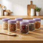 Load image into Gallery viewer, Storage Glass Jar Set Of 6 350 ml