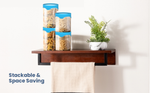 Load image into Gallery viewer, Borosilicate Round Glass Jar Set For Kitchen Storage Set Of 4 (400ml*2+800ml*2)