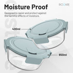 Load image into Gallery viewer, Glass Airtight Container Set 400ml +650ml Set of 02 Transparent