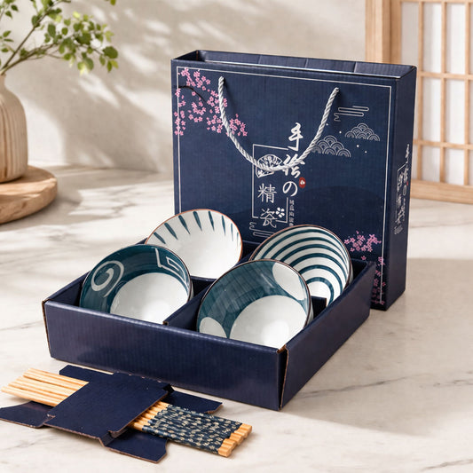 Latest Bowl Set of 4 with Chopsticks