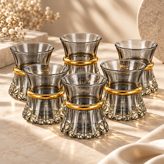 Premium Celeste Glass Set of 6