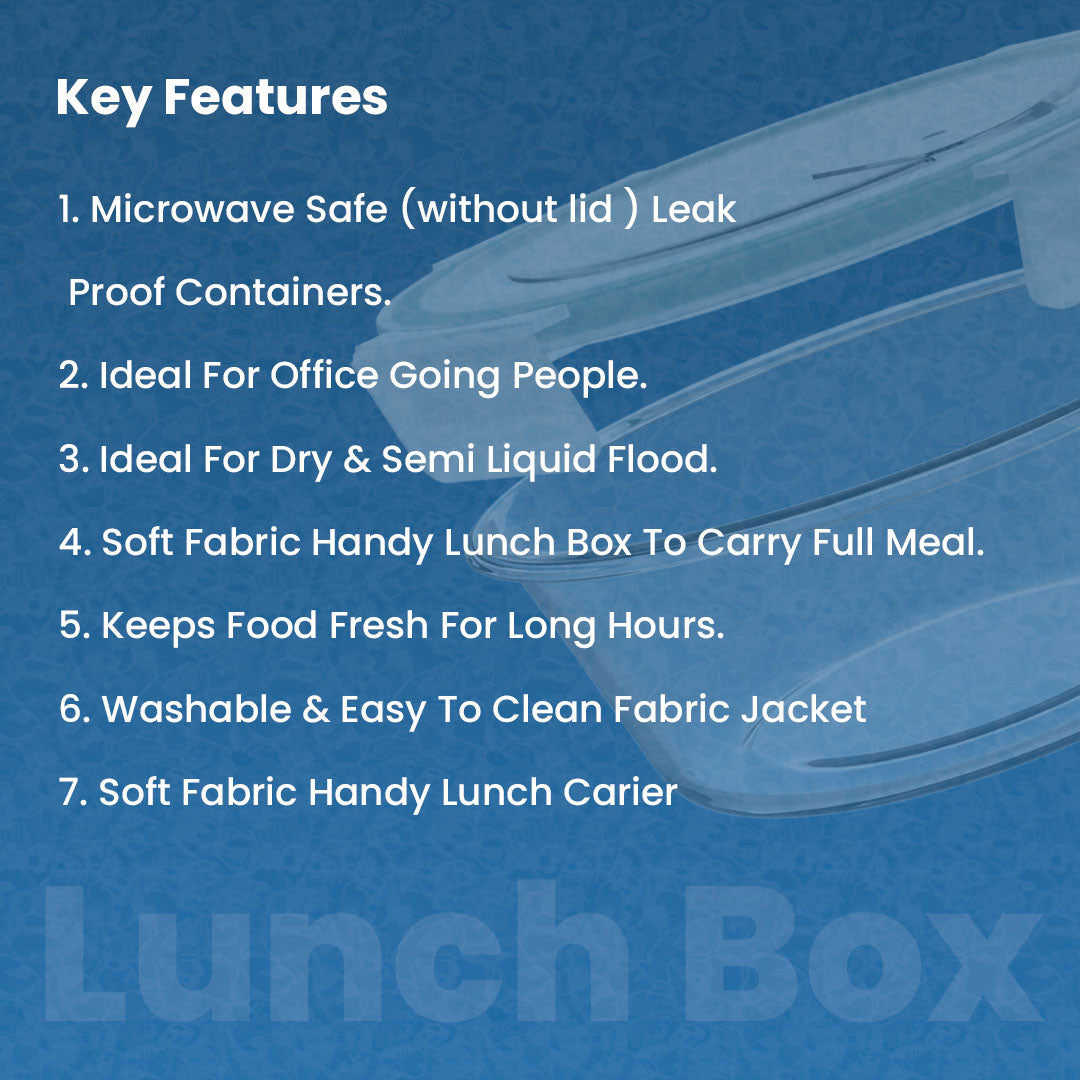 Premium Glass Lunch Box Round Set of 3 400ml each