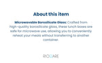 Load image into Gallery viewer, Borosilicate Glass Lunch Box Square Set Of 3 320ml
