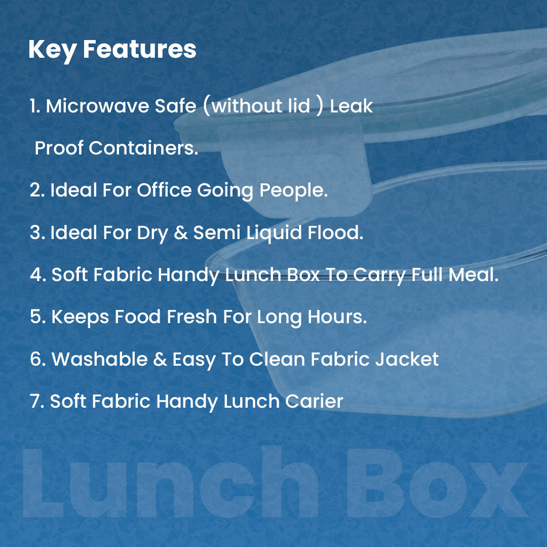 Borosilicate Glass Lunch Box Square Set Of 3 320ml