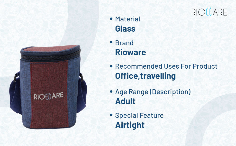 Borosilicate Glass Lunch Box Square Set Of 3 320ml