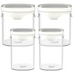 Load image into Gallery viewer, Borosilicate Square Glass Jar Set For Kitchen Storage Set Of 4 (450ml*2+1000 ml*2)