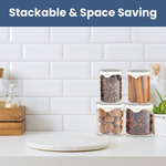 Load image into Gallery viewer, Borosilicate Square Glass Jar Set For Kitchen Storage Set Of 4 (450ml*2+1000 ml*2)