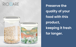 Load image into Gallery viewer, Borosilicate Square Glass Jar Set For Kitchen Storage Set Of 4 (450ml*2+1000 ml*2)