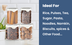 Load image into Gallery viewer, Borosilicate Square Glass Jar Set For Kitchen Storage Set Of 4 (450ml*2+1000 ml*2)