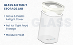 Load image into Gallery viewer, Borosilicate Square Glass Jar Set For Kitchen Storage Set Of 4 (450ml*2+1000 ml*2)
