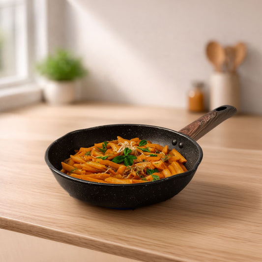 Mini Tadka Pan Durable Food-Grade 16cm Black