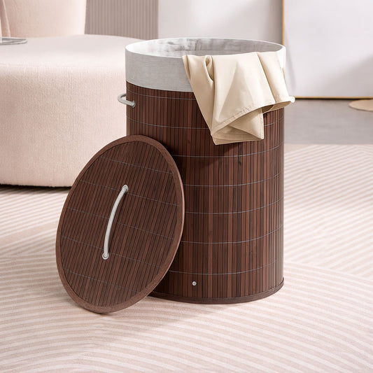 Bamboo Laundary Basket Round