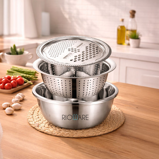 Multi-Function Strainer & Chopper Bowl Set