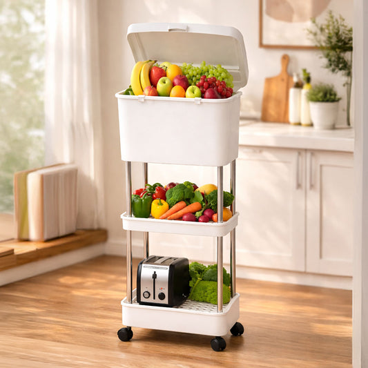 3 Tier Slim Storage Trolley