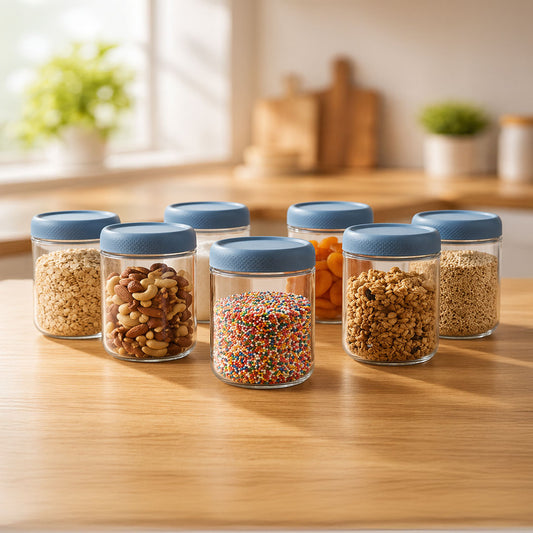 Storage Glass Jar Set Of 6 350 ml