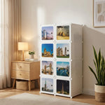Load image into Gallery viewer, Wardrobe Organizer 6 Shelves - White
