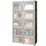 Wardrobe Organizer 8 Shelves Transparent