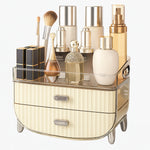 Load image into Gallery viewer, Rioware Luxury Multi Function Make Up Case Cosmetic Storage Box,Cosmetics Skin Care Products Jewelry Organizer Case Lipstick Box - Creamy White
