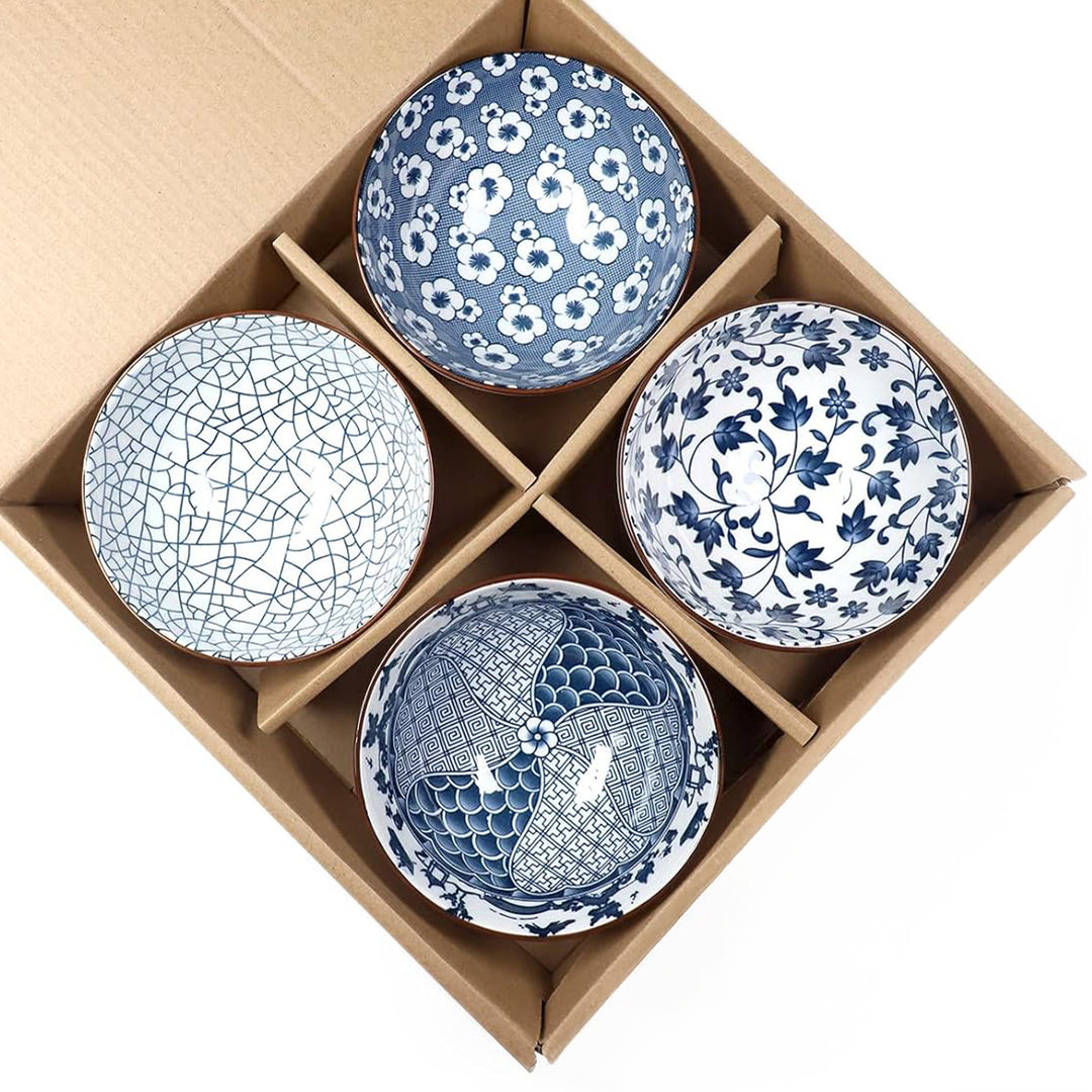 Rioware Ceramic Bowl, Set of 4 | Microwave & Dishwasher Safe| Bowls for Snacks, Fruits, Salad, Desserts BPA & Lead-Free Bowls, 250ml, Grey