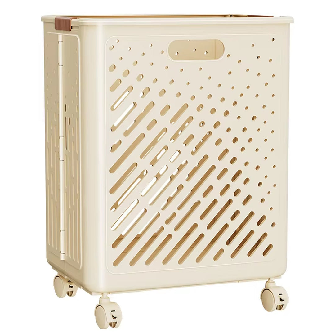 Rioware, Laundry Magic Mover Mini | Foldable Laundry Basket with Wheels & Handles | Breathable Storage Organizer for Clothes, Toys & Daily Essentials |