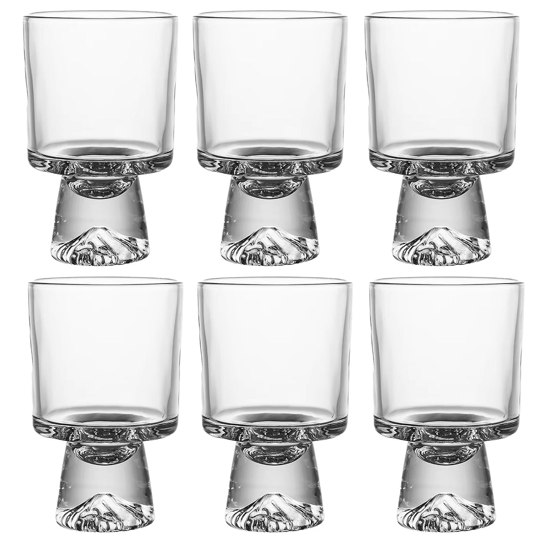 Rioware,230ml 6pc Vision Transparent Large Glass Set | Borosilicate Glass Tumblers for Drinking Water, Cold Drinks | Flame Proof, Microwave & Dishwasher Safe | for Daily use & Gifting without Stripes