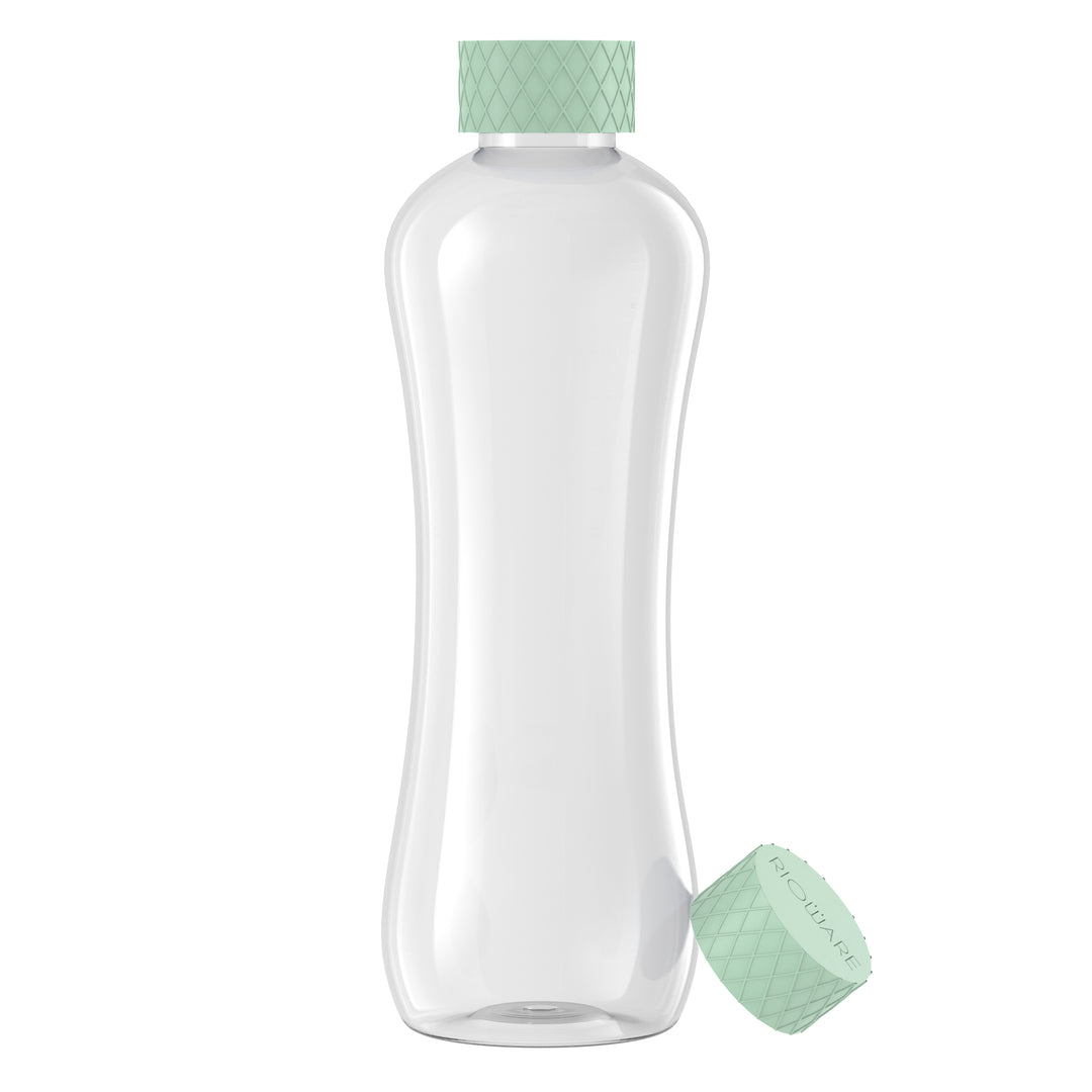 Glass Water Bottle 1 Litre | Airtight lid | Leak Proof | Silicon Cap | Fridge Water Bottles for Home, Office & Gym (Blue, Pack of 01)