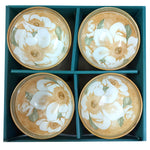 Load image into Gallery viewer, Rioware Ceramic Bowl, Set of 4 | Microwave &amp; Dishwasher Safe| Bowls for Snacks, Fruits, Salad, Desserts BPA &amp; Lead-Free Bowls, 250ml, White &amp; Blue Ocean
