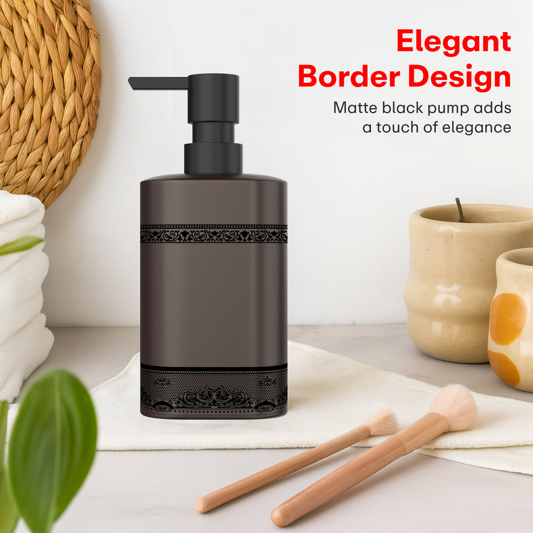 Rioware Outdoor Living Liquid Soap Dispenser, 300ml, Multipurpose Refillable Plastic Pump for Hand Wash, Dish Wash, Shampoo, Kitchen, Bathroom, and Household Use Pack of 1, Ivory White