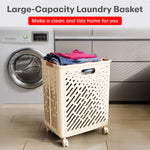 Load image into Gallery viewer, Rioware, Laundry Magic Mover Mini | Foldable Laundry Basket with Wheels &amp; Handles | Breathable Storage Organizer for Clothes, Toys &amp; Daily Essentials |
