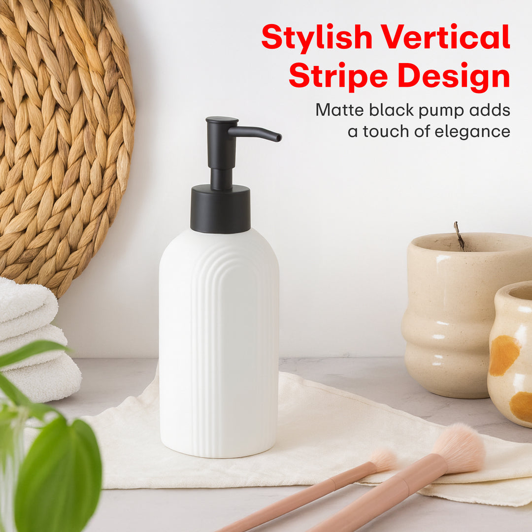 Striped Soap Dispenser