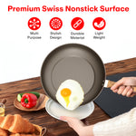 Load image into Gallery viewer, Rioware Aluminium Non-Stick Dosa Tawa | Granite Finish | Induction Base | PFOA Free | High Temperature Resistant Exterior Coating | 24 Cm | White

