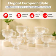 Strip Glass Cup Set  (Set of 6)
