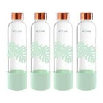 Load image into Gallery viewer, Purifa Borosilicate Glass Water Bottle With Silicon Sleeve 750ml Green
