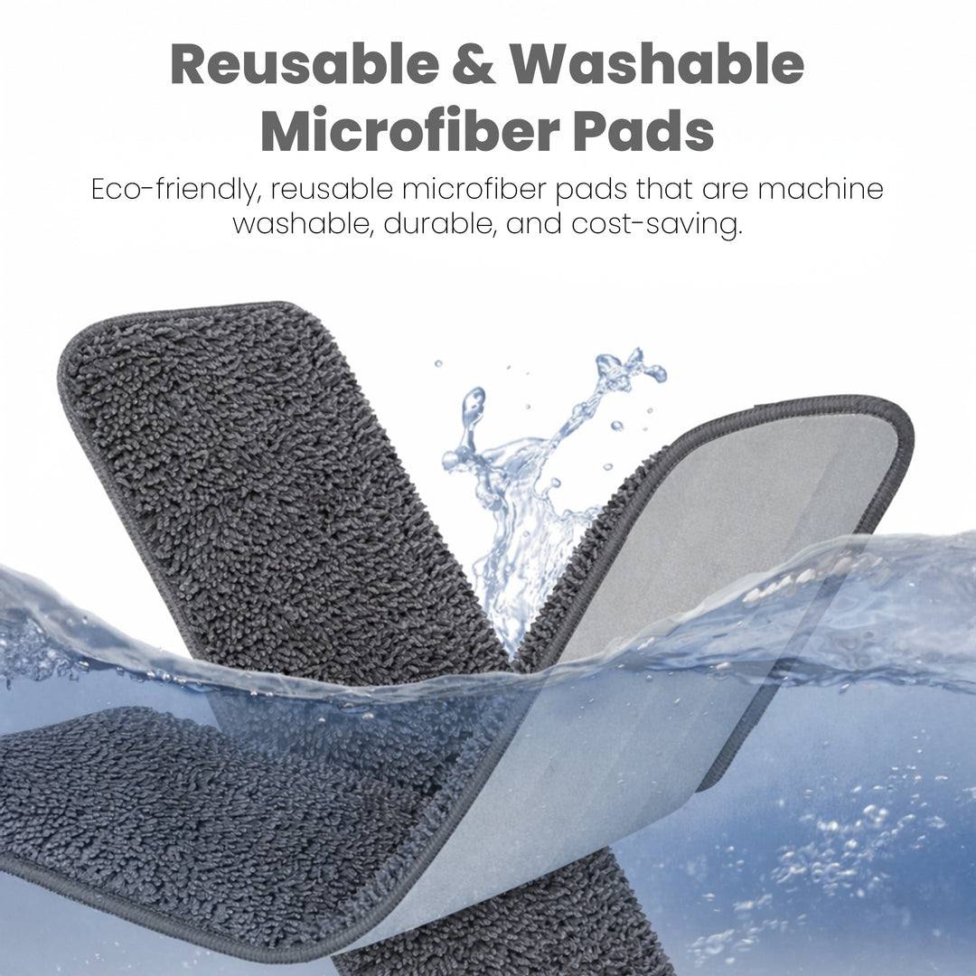 Rioware Delite Spray Mop for Dry and Wet Floor Cleaning with Washable Microfiber Pad - with 800ml Refillable Bottle for Wooden Floor, Hardwood, Marble, Laminate, Ceramic Tiles, and for Dust Cleaning