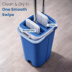 Load image into Gallery viewer, Rioware Flat Mop for Home Cleaning Floor / 360° Rotating Microfiber Mops for Floor Cleaning | Hands-Free Squeeze (White)
