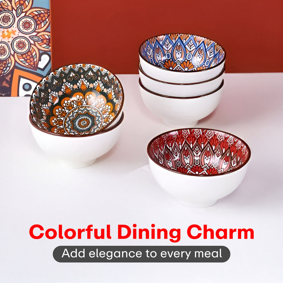 Rioware, Cream,250ML Ceramic Bowl Set of 4 Dishwasher & Microwave Safe Bowl for Serving Snacks, Rice, Dal, Fruits, Salad | Perfect for Christmas Gift | New Year Gift & Daily Use
