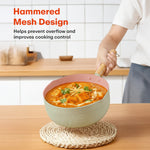 Load image into Gallery viewer, Rioware 20cm (3.1L) Granite Coating Sauce Pan | Nonstick Pan with Glass Lid &amp; Wooden Handle – Compact &amp; Durable | Cooking Pan for Soup, Noodles, Tea, Pasta &amp; Steamed Vegetables (White)
