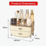 Load image into Gallery viewer, Rioware Luxury Multi Function Make Up Case Cosmetic Storage Box,Cosmetics Skin Care Products Jewelry Organizer Case Lipstick Box - Creamy White
