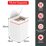 Load image into Gallery viewer, Rioware Smart Dustbin for Home - 13 L Hanging Waterproof Touchless Sensor Dustbin with Lid, Waste Bin Trash Can for Kitchen Cabinet, Bathroom, Battery Operated (Grey)
