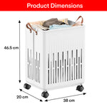 Load image into Gallery viewer, Rioware, Laundry Magic Mover Mini | Foldable Laundry Basket with Wheels &amp; Handles | Breathable Storage Organizer for Clothes, Toys &amp; Daily Essentials
