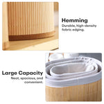 Load image into Gallery viewer, RIOWARE Natural Bamboo Storage Rectangular Basket Bins Organizer, Pack of 3
