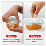 Load image into Gallery viewer, Rioware Borosilicate Glass Containers with Lids, 3 pcs Set, 400ml, 650 ml &amp;1000ml, Kitchen, Microwave, Oven &amp; Freezer Safe, Baking Dish, Rectangle, Baking Tray, Scratch Resistant, round
