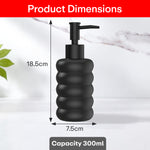 Load image into Gallery viewer, Rioware Outdoor Living Liquid Soap Dispenser, 300ml, Multipurpose Refillable Plastic Pump for Hand Wash, Dish Wash, Shampoo, Kitchen, Bathroom, and Household Use Pack of 1, Round Black
